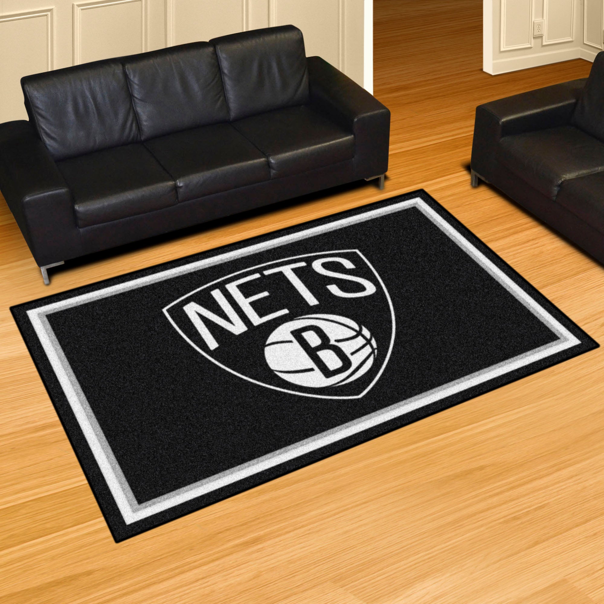 Brooklyn Nets Rug  NBA Area Rug - Fan Rugs