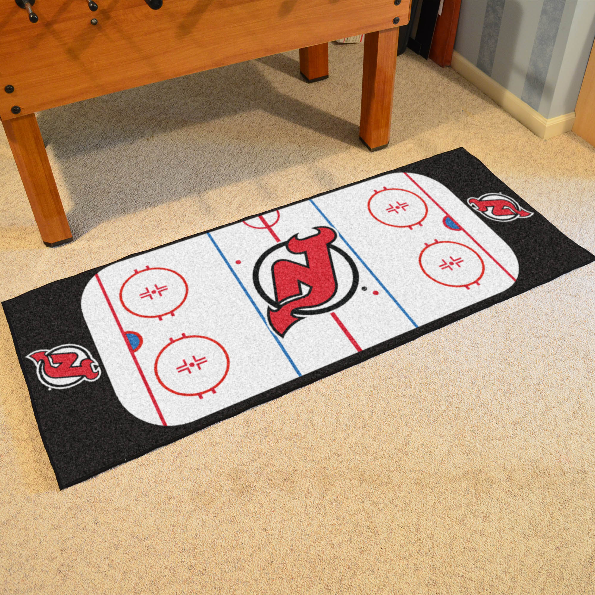 27 Black & Red NHL New Jersey Devils Rounded Door Mat