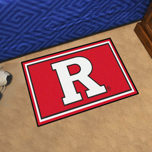 Rutgers University Plush Rug  College Area Rug - Fan Rugs