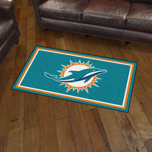 Miami Dolphins Plush Rug  NFL Area Rug - Fan Rugs