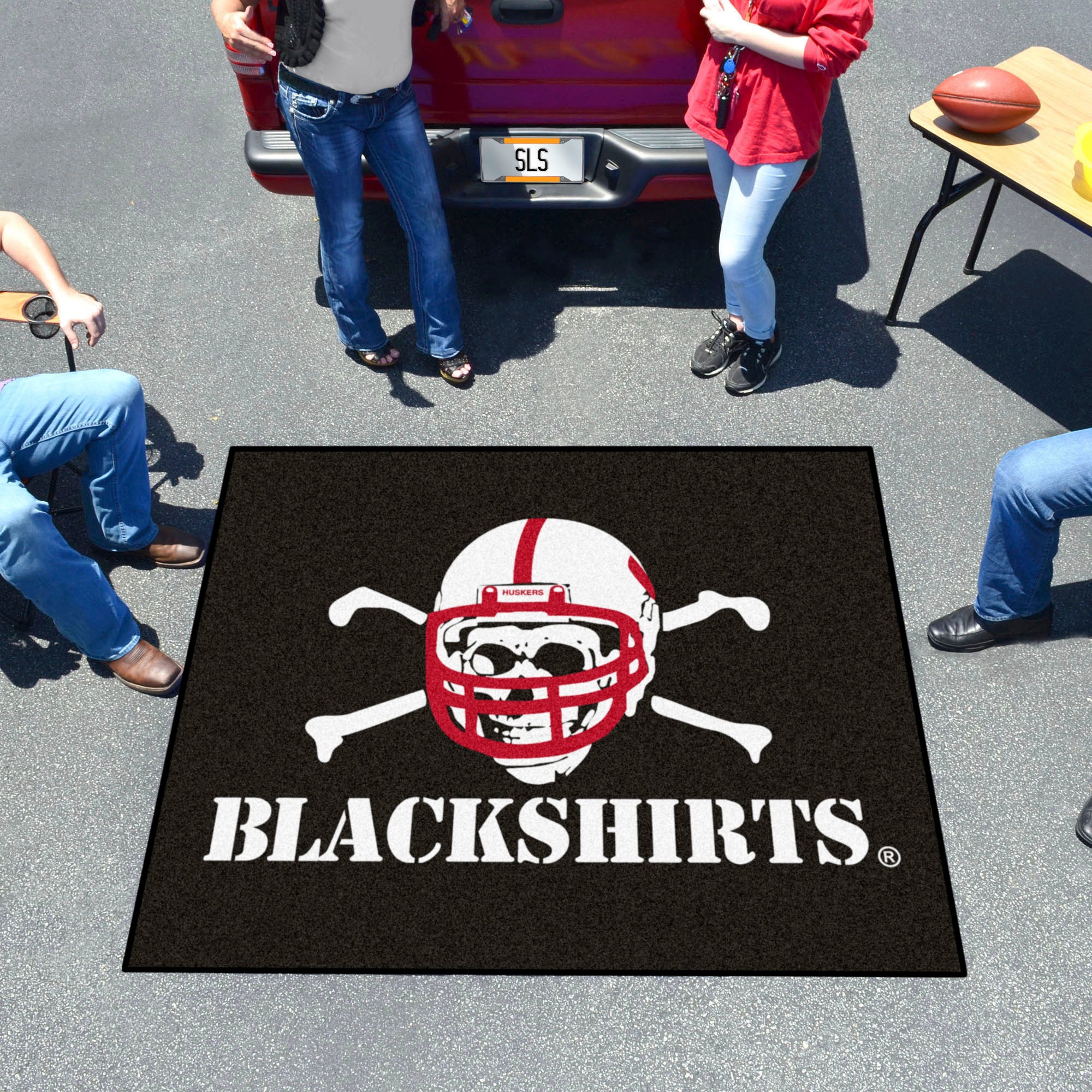 University of Nebraska Blackshirts Tailgater Mat  College Tailgater Mat - Fan Rugs