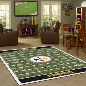 Pittsburgh Steelers NFL Football Field Rug  NFL Area Rug - Fan Rugs