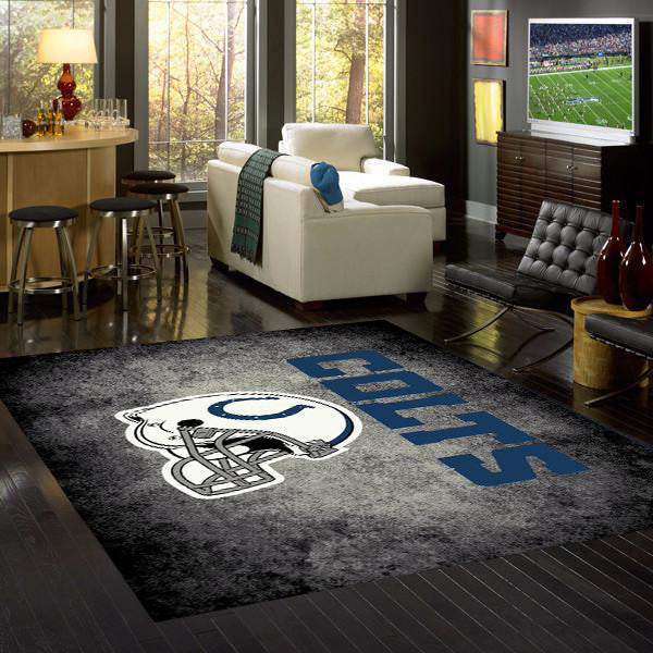Indianapolis Colts NFL Team Distressed Rug  NFL Area Rug - Fan Rugs