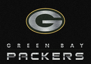 Green Bay Packers Chrome Area Rug  NFL Area Rug - Fan Rugs