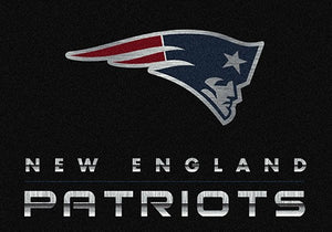 New England Patriots Chrome Area Rug  NFL Area Rug - Fan Rugs