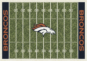 Denver Broncos NFL Football Field Rug  NFL Area Rug - Fan Rugs