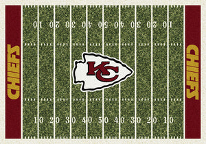 Kansas City Chiefs NFL Football Field Rug  NFL Area Rug - Fan Rugs
