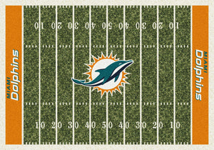 Miami Dolphins NFL Football Field Rug  NFL Area Rug - Fan Rugs