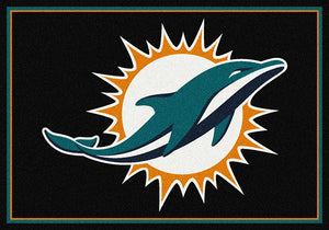 Miami Dolphins NFL Team Spirit Rug  NFL Area Rug - Fan Rugs
