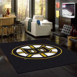 Boston Bruins NHL Team Spirit Rug  NHL Area Rug - Fan Rugs