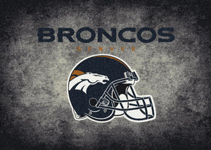 Denver Broncos NFL Team Distressed Rug  NFL Area Rug - Fan Rugs