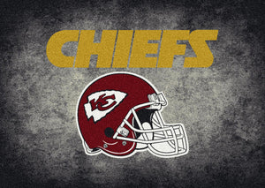 Kansas City Chiefs NFL Team Distressed Rug  NFL Area Rug - Fan Rugs